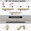 VOIIY Curtain Rods for Windows 18 to 42 Inch(1.5-3.5 Feet),3/4"