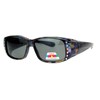 Womens Polarized Fit Over Glasses Sunglasses Rhinestones Butterfly Prints