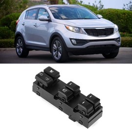 Interruptor de ventana eléctrico, botón de interruptor de ventana eléctrica delantero izquierdo de 16 pines, 93570-3W000, compatible con Kia Sportage 2011-2014
