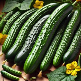 22Day Seeds: Seeds Self-Pollinated Cucumber April F1 / Indoor / 45 Days/Non GMO/Hybrid