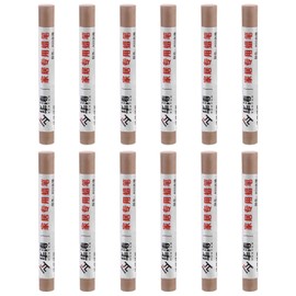 PATIKIL Furniture Repair Crayons, 12 Pcs Wax Wood Filler Sticks Wood Wax Crayons for Scratches, Wood Floor, Holes, Tables, Grey Oak