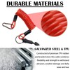 4Ft Trailer Breakaway Cable,High-Elasticity Trailer Brake Away Cable with Clip＆Pin,Spring-Coiled