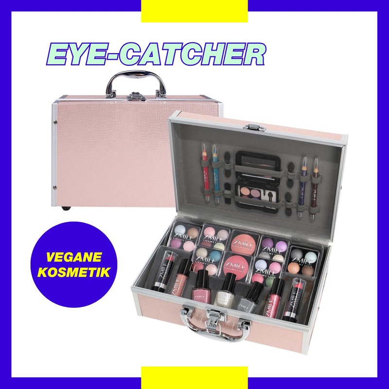 Zmile Cosmetics Make-Up Case Eye-Catcher Pink Make-Up Set Cosmetics