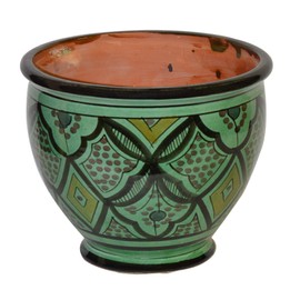 Treasures Of Morocco Pots Flower Pot Moroccan Spanish Garden Drain Hole Ceramic Planter Handmade