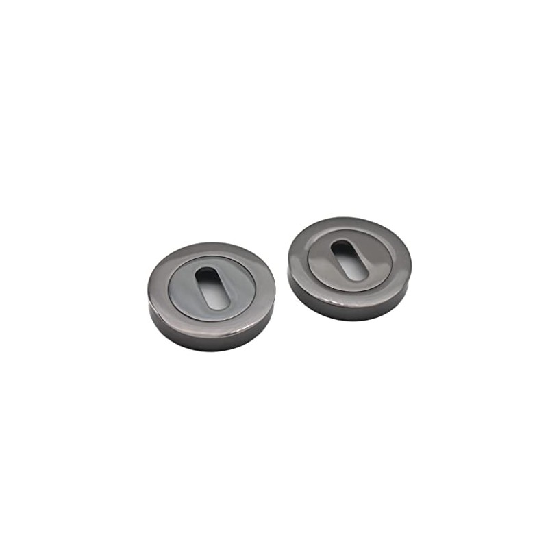 Oval Profile Round Concealed Escutcheon Keyhole Covers with Screws in