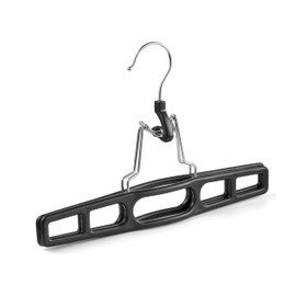 DEILSY™ Pants Hangers Skirt Hanger Pant with Locking Hook Versatile Skirt Hangers for Closet Organization Black Jean for Men and Women Heavy Duty 10 Pack