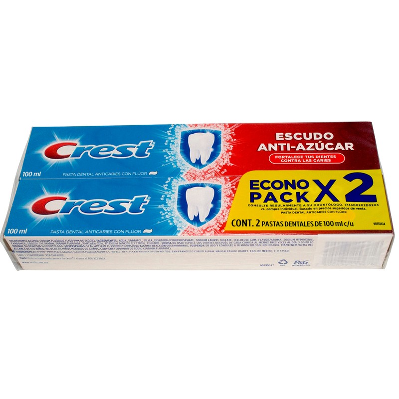 2x Crest Anti Azucar 100 ml Spanish