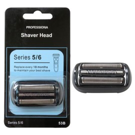 53B Black Electric Shaver Replacement Head w/Plastic Sealed Packaging for Br-aun Series 5/6 Br-aun 5018S 5020S 5035s 5049s 5050cs 6075cc 6020s 6040cs 6072cc 6075cc 6090cc 7020s 7025s 7027cs by Qbahip