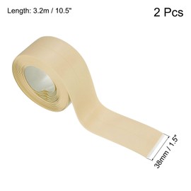 uxcell Waterproof Seal Caulk Strip Tape Self Adhesive 1.5" W x 10.5'L PVC Sealing Tape for Kitchen Bathroom Yellow 2Pcs