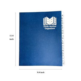 A-Z Accordion File Organizer - Alphabetical File Organizer - Paper Sorter Organizer - File Sorter - Accordion File Organizer Alphabetical - Folders for Papers (White)