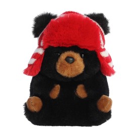 Aurora® Festive Rolly Pet™ Blake Black Bear™ Stuffed Animal - Adorable Companions - On-The-Go Fun - 5 Inches