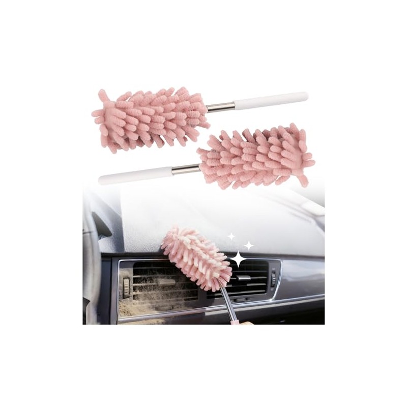 2PCS Car Duster Interior with Bendable Head & Retractable Extension