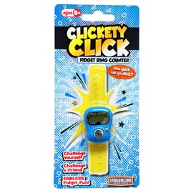 Streamline Imagined Clickety Click Fidget Ring Counter | Easy Tally Counter | Handheld Clicker Counting | Colors Vary