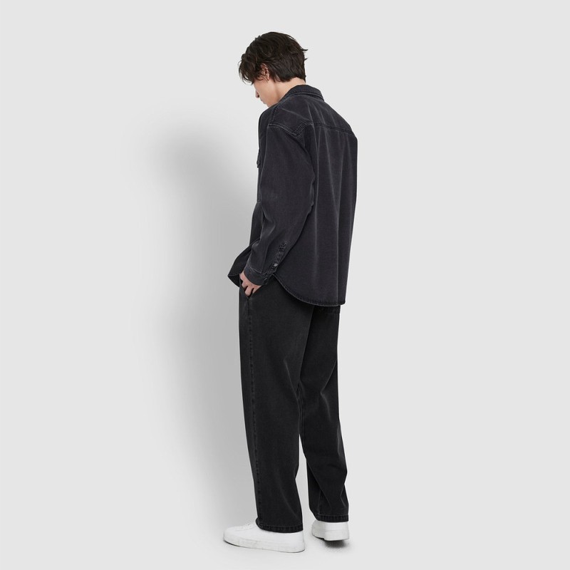 JAJU [JAJU/자주] 남 기모 스트레이트 데님 팬츠_다크 그레이 [JAJU] Men's