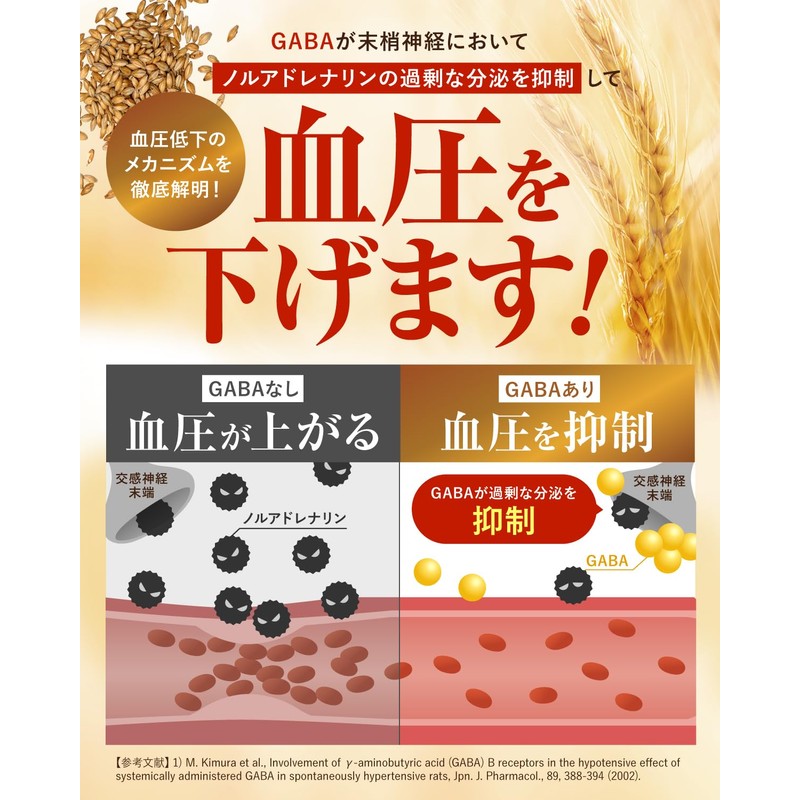 Blood Pressure Down EX, Blood Pressure Reduction Supplement, GABA, 12.3