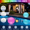 FTJKGH Solar Floating Pool Light, Pack of 2, 13.4 Inch
