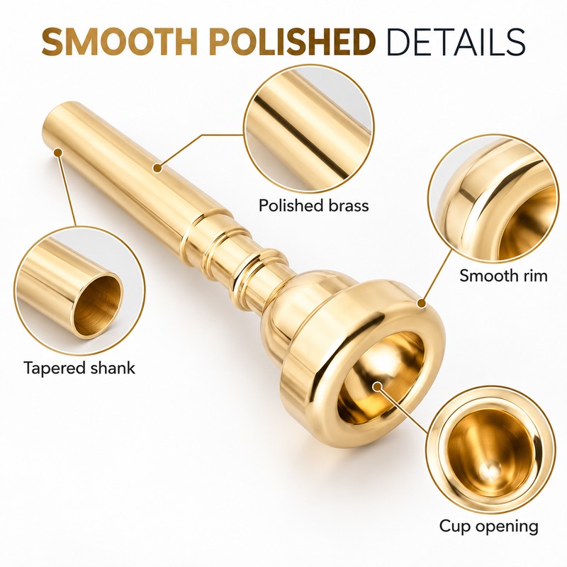 7C Trumpet Mouthpiece for Beginner Practice – Brass Mouthpiece with