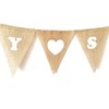 LWR Crafts Burlap Bunting Banner Triangle Heart Baby Shower