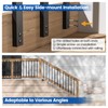 Muzata 25Pack 32'' Aluminum Deck Balusters Facemount Rectangular Railing Metal