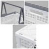 Vcansay 16 L Collapsible Plastic Storage Crates with Handles, Foldable