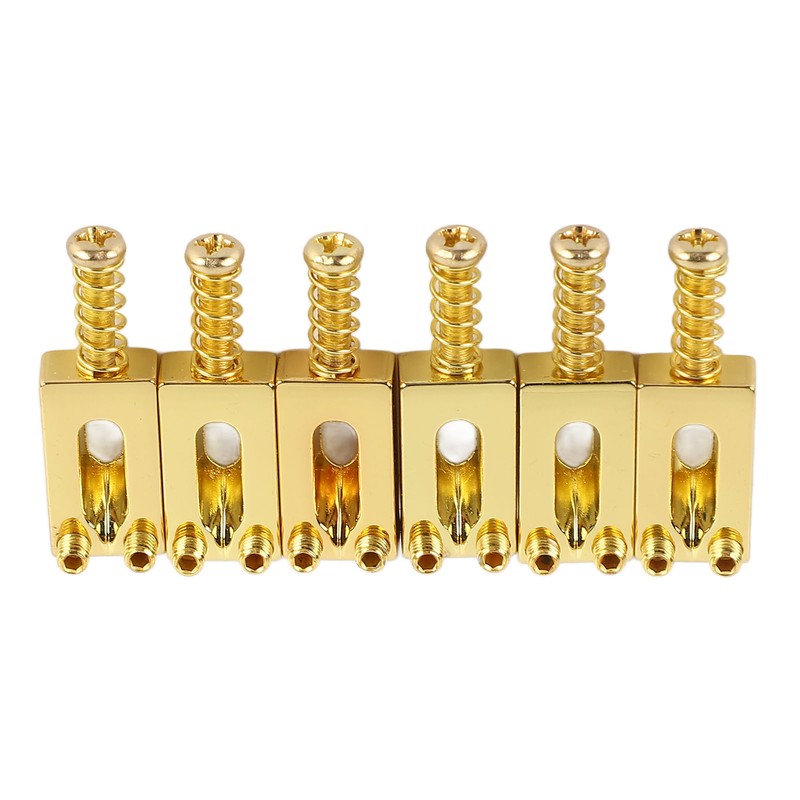 6 Pcs Electric Guitar Bridge Saddle Standard Zinc Alloy Guitar