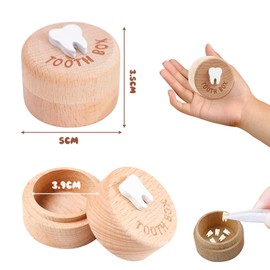 Csirnto Tooth Box Milk Teeth Girls Milk Tooth Box Wooden Tooth Box Milk Teeth Boys Tooth Box for Milk Teeth Young Girls - Tooth Box Milk Teeth as a Reminder of the First Teeth