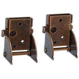 Rockler Posi-Lock Folding Leg Bracket – Durable Spring Activated Locking Table Leg Hinges – Statuary Bronze-Plated Steel Support Brackets - Secure Table Legs Folding Brackets.