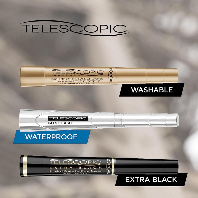 L'Oreal Paris Telescopic High-Precision Lengthening Mascara, Precise Application for Up