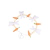 Easter Bunny Carrot Wreath Decor Spring Garland for Home Party
