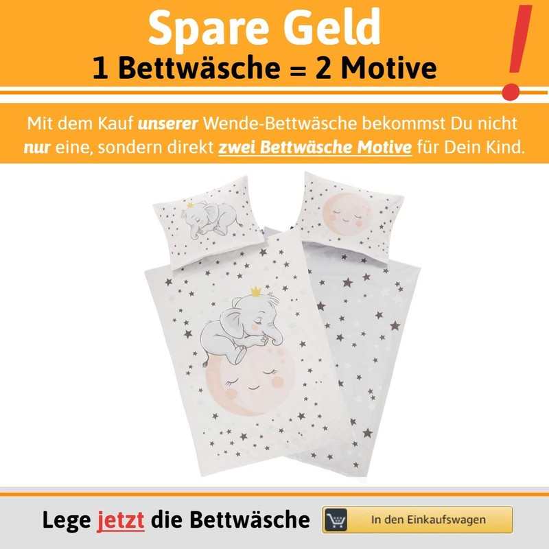 Aminata Kids - Children's Bedding Set 100 x 135 cm,