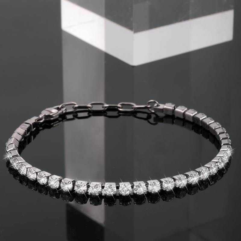 Sector No Limits TENNIS SANN42 Men's Bracelet Steel Crystals Enamel