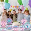 Naozinebi 72PCS Mermaid Party Plates Under the Sea Birthday Supplies