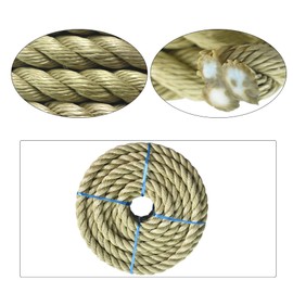 Twisted 3 Strand Polypropylene Synthetic Promanila Rope Multipurpose Artificial Manila Rope 3/4 Inch x 50 Feet