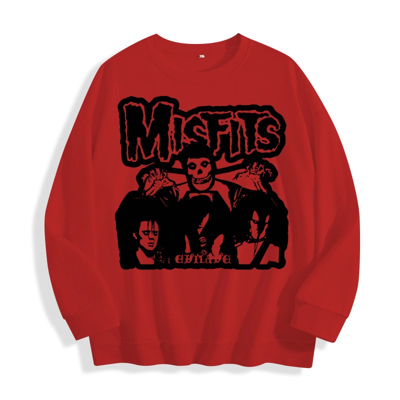 Misfits Band Evilive Graphic Crewneck Sweatshirt, US Warehouse, 6 ColorsSize: