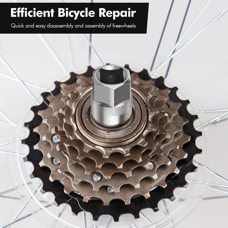 poeland Bicycle Freewheel Remover, Bicycle Cassette Tool, Sprocket Puller Tool