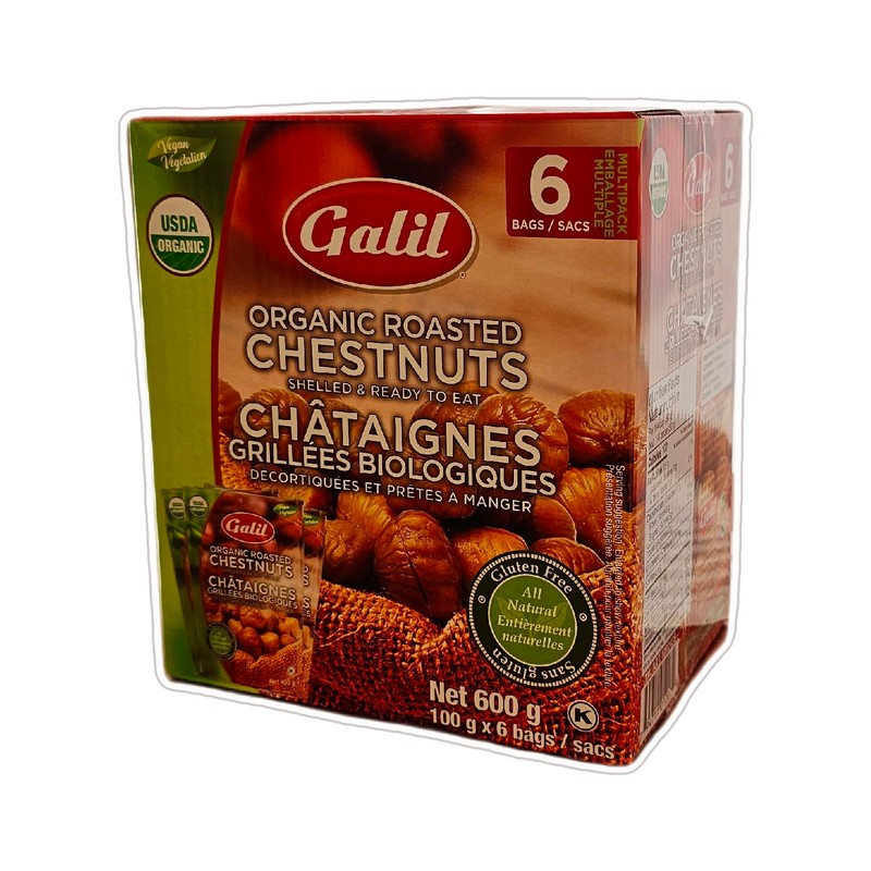 Galil Organic Roasted Chestnuts - Gluten Free, Shelled and Ready
