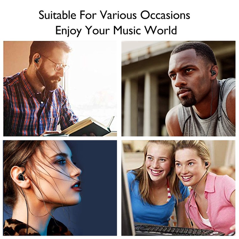 Famedy In Ear Monitors,Wired Earbuds Earphone Dual Drivers Headphone with