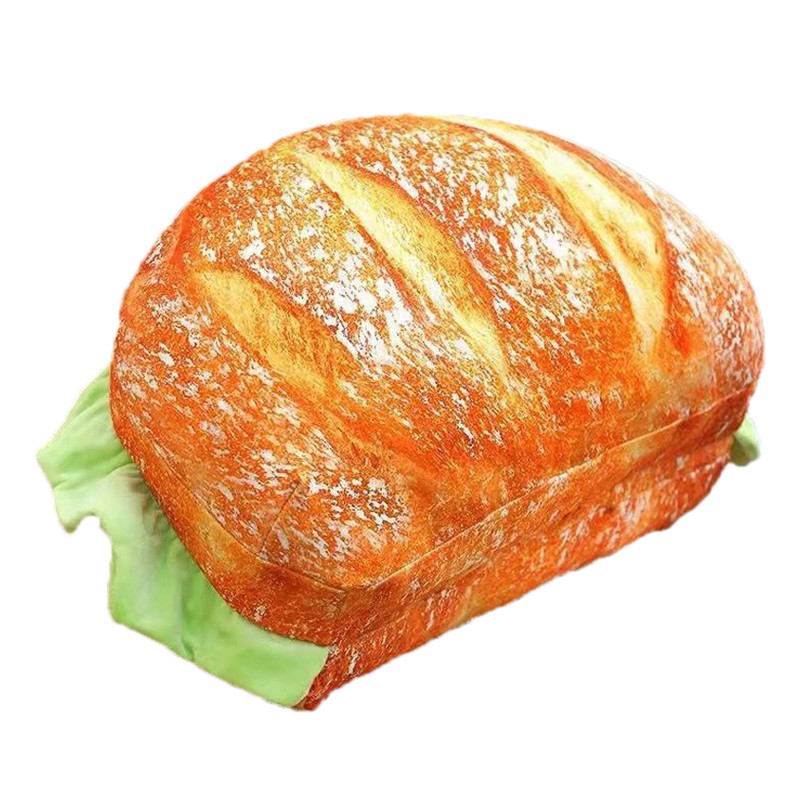 Hamburger Throw Pillow Multi Purpose Plush and PP Cotton Back