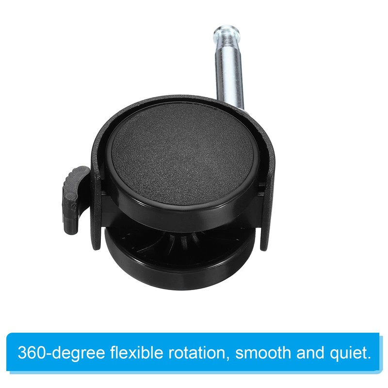 PATIKIL 1.5 Inch Swivel Stem Casters, 8 Pack Nylon 360
