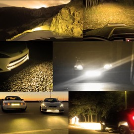 Jumpdy 7 Inch LED Light Bar Single Row Slim 40W Amber Spot Beam Light Bar with Small Light Super Bright Driving Fog Lamp Compatible for Truck SUV ATV UTV