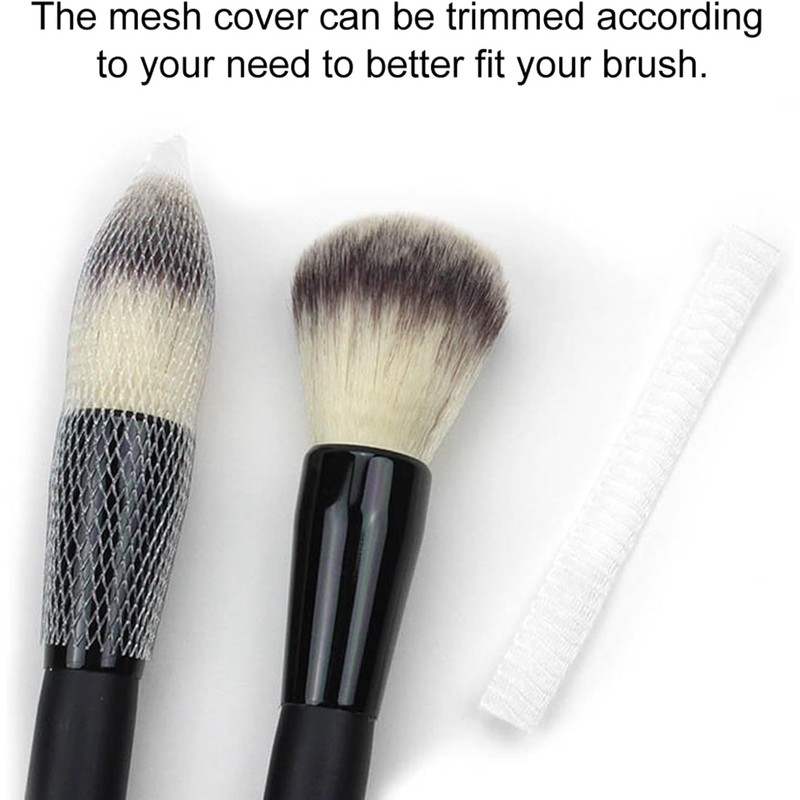 100 Uds brocha de maquillaje Mesh Pro Protector de brocha