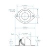 (Case of 10) Hudson Bearings BT-1CS Two-Hole Flange Mounted Ball
