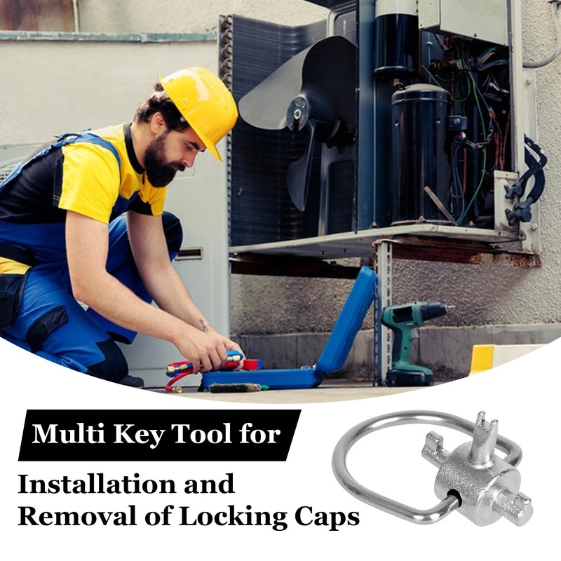 Nvguoes 2 Pcs HVAC Locking Cap Key, HVAC Tools |
