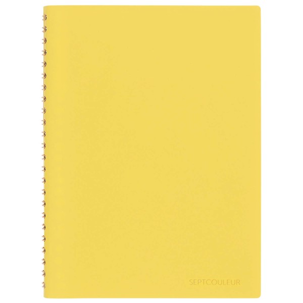 Maruman N768-04 Septcouleur Notebook, A5, 0.1 in (3 mm), Graph Ruled, 100 Sheets, Sunny Yellow