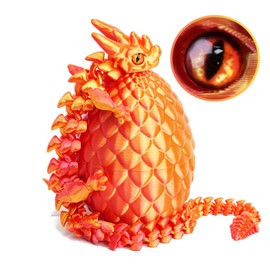 3D Printed Dragon Eggs with Dragon Inside, Easter Basket Essentials Stuffers, Mystery Crystal Dragon Easter Egg Fillers Toys, Articulated Fidget 3D Printed Animals, Surprise Gift