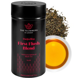 Darjeeling Tea Loose Leaf - Natural First-Flush Indian Black Tea Leaves - Sweet Fruity & Muscatel with Subtle Orange Blossoms Notes - Easy to Brew Darjeeling Tea by The Tea Makers of London