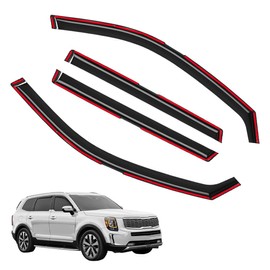 in-Channel Incredibly Durable Rain Guards for Kia Telluride 2020-2025, Original Window Deflectors, Vent Window Visors, Vent Deflector, 4 pcs