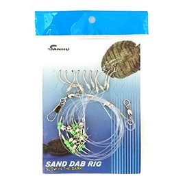 Sand Dab Rigs #B 10 Hook 3 Packs