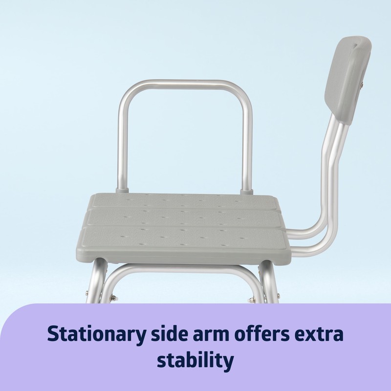 Medline Transfer Bench for Bathtubs and Showers, Adjustable Shower Bench