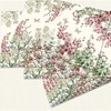 30 Pcs Retro Floral Disposable Placemats, Purple Bouquet Paper Placemats
